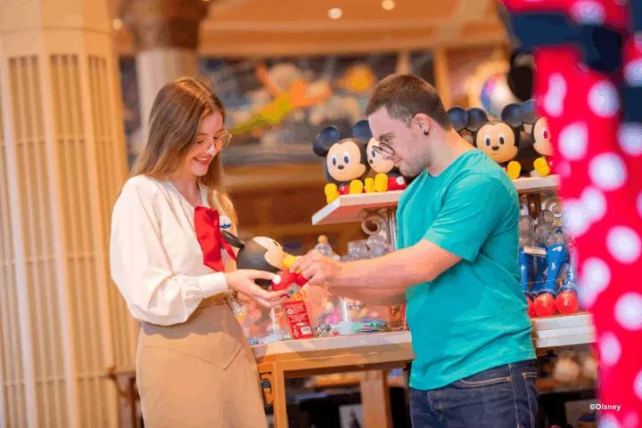 Guest shopping at World of Disney