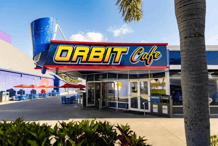 Exterior view of the Orbit Cafe building entrance