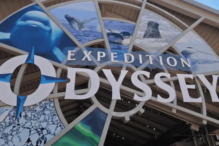 Expedition Odyssey sign at SeaWorld Orlando