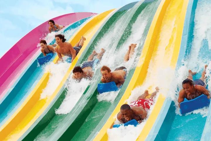 Guests on Taumata Racer at Aquatica Orlando