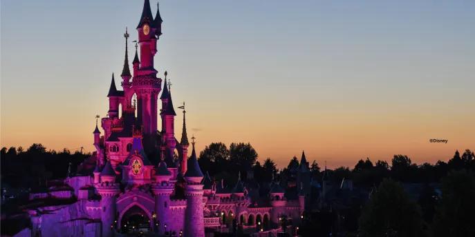 Sunset at Sleeping Beauty Castle in Disneyland® Park