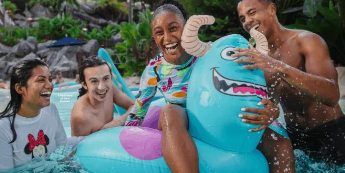 Guests at Disney H2O Glow After Hours