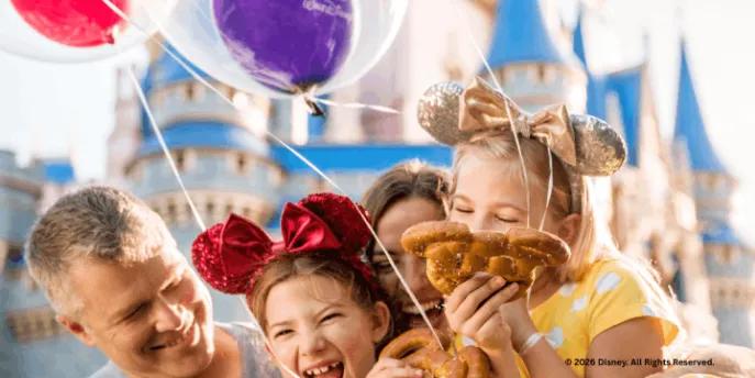A family enjoying themselves at Magic Kingdom Park