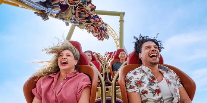 Guests on Stardust Racers in Celestial Park, Epic Universe