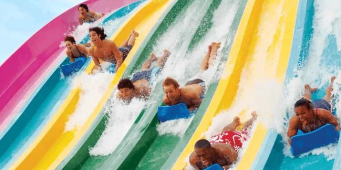 Guests on Taumata Racer at Aquatica Orlando
