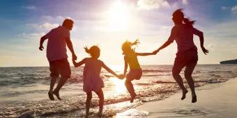 Family fun at the beach