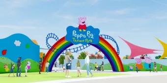 Rendering of the Peppa Pig Theme Park front gate