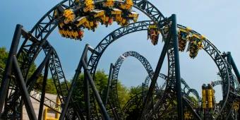 Riders experiencing multiple inversions of The Smiler
