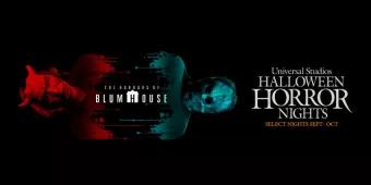 Promotional image of 'The Grabber' and 'The Butcher' in surrounding the Blumhouse logo