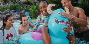 Guests at Disney H2O Glow After Hours