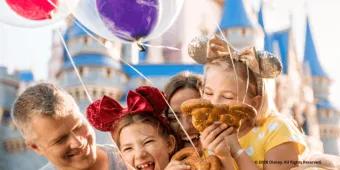 A family enjoying themselves at Magic Kingdom Park