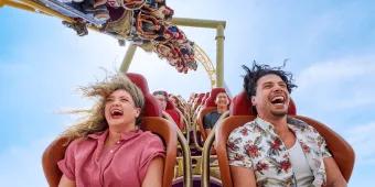 Guests on Stardust Racers in Celestial Park, Epic Universe