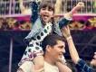 Family at theme park
