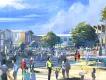 Concept art showing guests walking through the newly expanded Disney Village