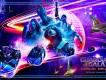 Guardians of the Galaxy: Cosmic Rewind  A promotional poster featuring characters from Guardians of the Galaxy with Spaceship Earth and ride vehicles