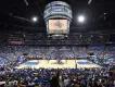 Orlando Magic Basketball Game A crowded stadium watching an Orlando Magic basketball game
