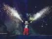 Mickey Mouse in Fantasmic! Mickey Mouse in Fantasmic with fireworks coming from his outstretched hands