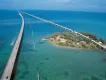 Pigeon Key Two parallel bridges over clear blue seas and a small sandy island