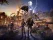 Dark Universe at Universal Epic Universe Concept art of Frankenstein's Monster, Dracula, The Wolf Man and a monster hunter in Dark Universe