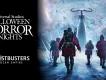 Ghostbusters Frozen Empire Concept art of four people in coats walking towards a tall ghostly figure