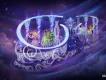 Disney Starlight Princesses Concept art of the new night time parade of a huge float with four of the princesses on dancing with their princes. Including Tiana, Sleeping Beauty, Cinderella and Belle.