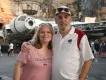 Couple in front of Millennium Falcon