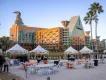 Event tents set up on the beach outside the Walt Disney World Dolphin Resort