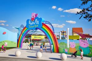 The front entrance to Peppa Pig Theme Park in Florida