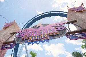The entrance to the Phoenix Rising attraction at Busch Gardens