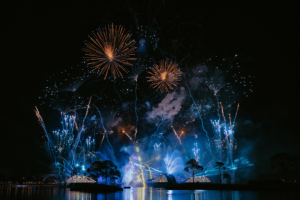 Fireworks at EPCOT drive centre in Orlando