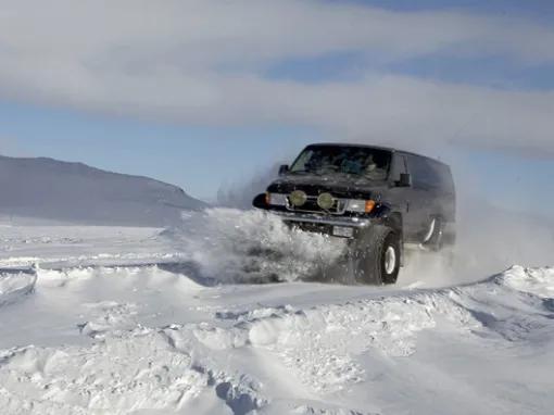 Golden Circle Super Jeep Tour with Snow Mobile Expedition