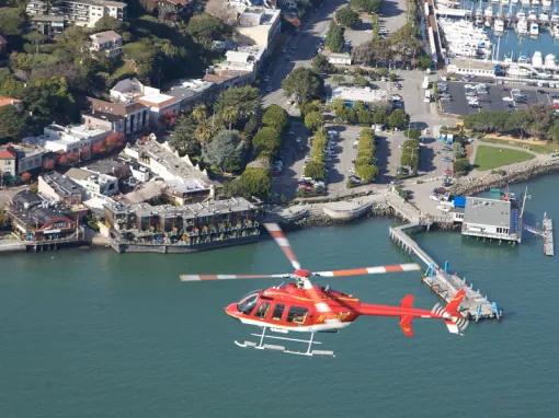 San Francisco Helicopter Tour with Sunset Dinner Cruise