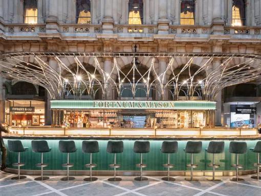 Three Course Dinner with Cocktail for Two at The Fortnum & Mason Bar and Restaurant at Royal Exchange - Experience Voucher