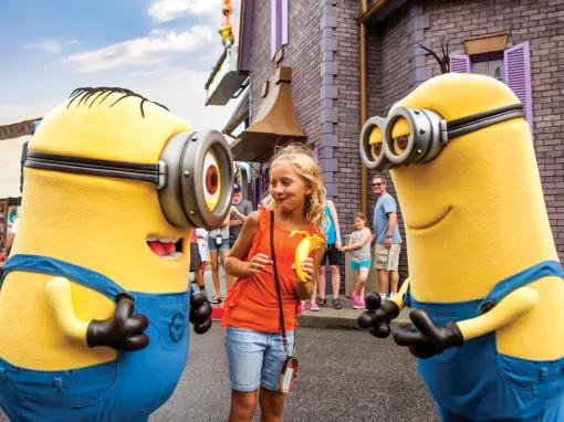Girl with Minions at Universal Studios Florida