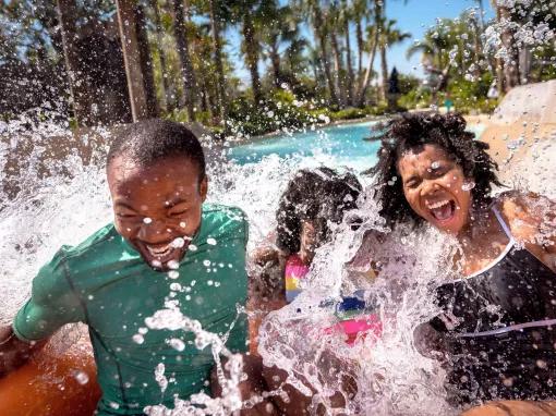 Family on Gangplank Falls At Disney's Typhoon Lagoon