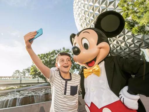 Mickey with Guest at Epcot