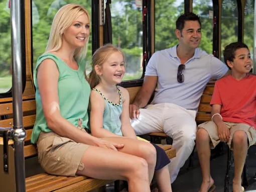 Family on the I Ride Trolley Orlando