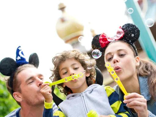 Family enjoying Disneyland Paris