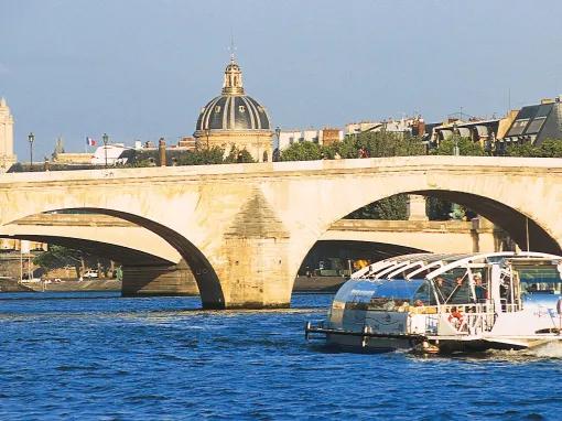 Batobus Hop-on Hop-off Sightseeing Cruise boat on the River Seine