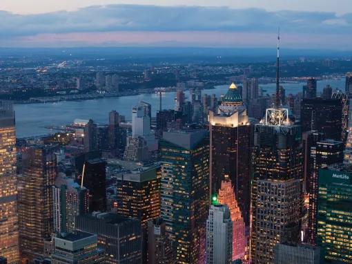 View from Empire State Building Observatory at Dusk