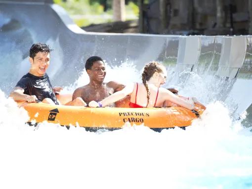 Family on Gangplank Falls at Disney's Typhoon Lagoon