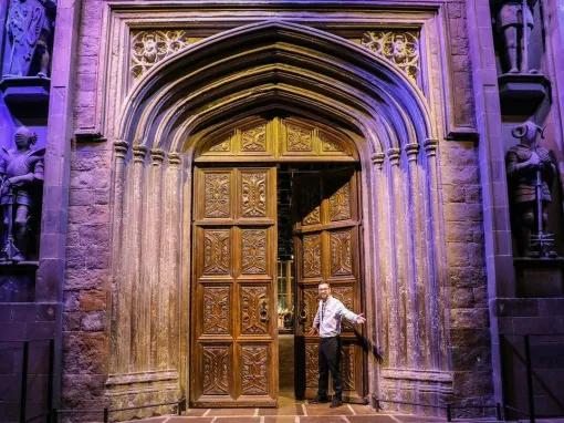 Door to the Great Hall at the Warner Bros. Studio Tour London