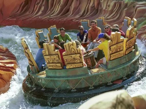 Guests riding Popeye & Bluto's Bilge-Rat Barges at Universal's Islands of Adventure