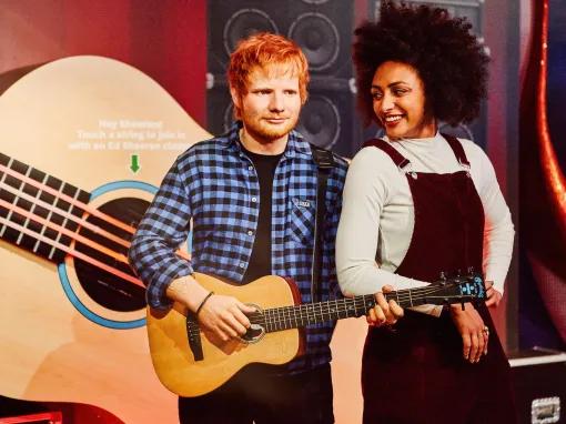 Guest with Ed Sheeran at Madame Tussauds London