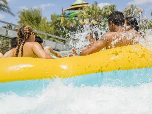 Maky Phui water ride Boy at Universal's Volcano Bay Water Theme Park