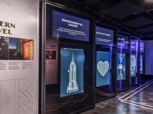 Empire State Building in-house exhibit celebrating the site in the 1920s