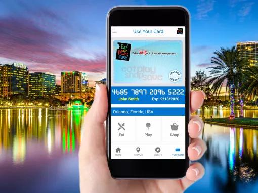 Orlando Eat and Play Card digital App