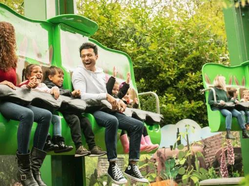 Family enjoying a day out at Alton Towers
