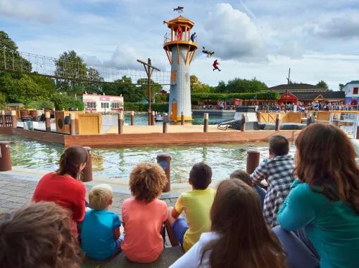 Guests enjoying the Pirate Show at the LEGOLAND Windsor