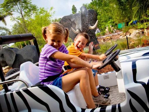 Kids on Safari Trek ride at LEGOLAND Florida